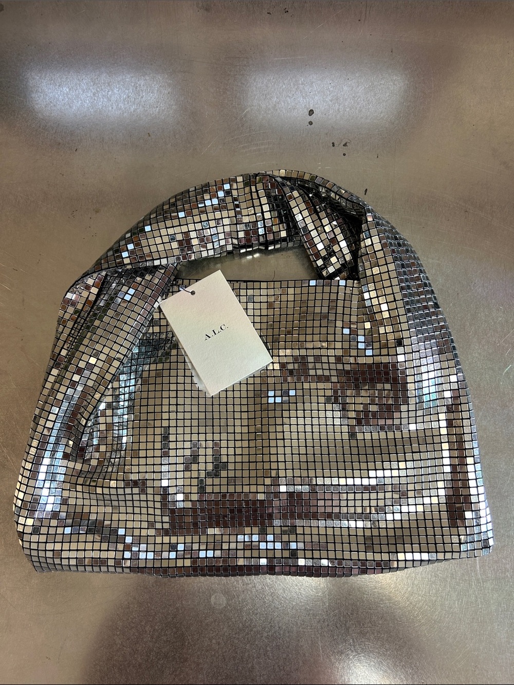 A.L.C. Paloma Disco Mirrored Bag